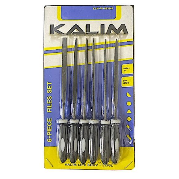 Kalim Mini Needle File Set New (Carbon Steel 6 Piece-Set) - Picture 1 of 3